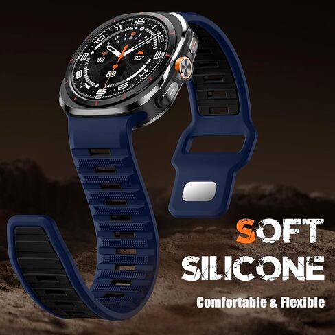 Adorve Silicone Sport Band Only for Galaxy Watch Ultra Bands 47mm - Soft, Comfortable, Breathable, Waterproof, Sturdy, Secure Fit Replacement Strap Compatible with Samsung Watch Ultra Band for Men in Kuwait
