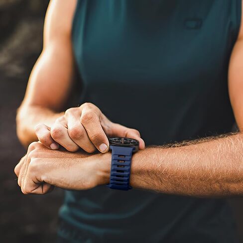 Adorve Silicone Sport Band Only for Galaxy Watch Ultra Bands 47mm - Soft, Comfortable, Breathable, Waterproof, Sturdy, Secure Fit Replacement Strap Compatible with Samsung Watch Ultra Band for Men in Kuwait