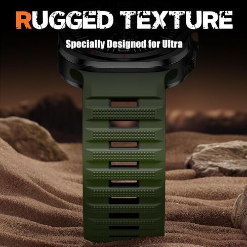 فرقة Adorve Silicone Sport فقط من أجل Galaxy Watch Ultra Bands 47 ملم - حزام ناعم ومريح ومريح ومقاوم للماء ومتين وآمن مناسب مع Samsung Watch Ultra Band for Men in Kuwait