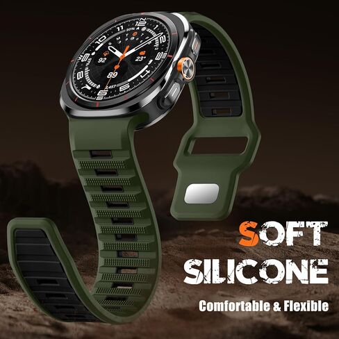 فرقة Adorve Silicone Sport فقط من أجل Galaxy Watch Ultra Bands 47 ملم - حزام ناعم ومريح ومريح ومقاوم للماء ومتين وآمن مناسب مع Samsung Watch Ultra Band for Men in Kuwait