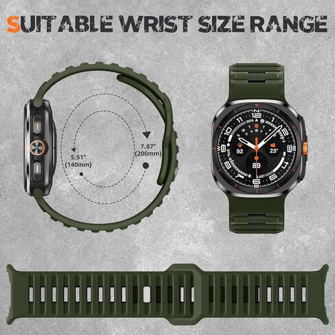 فرقة Adorve Silicone Sport فقط من أجل Galaxy Watch Ultra Bands 47 ملم - حزام ناعم ومريح ومريح ومقاوم للماء ومتين وآمن مناسب مع Samsung Watch Ultra Band for Men in Kuwait