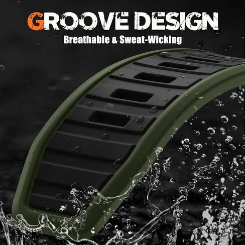 فرقة Adorve Silicone Sport فقط من أجل Galaxy Watch Ultra Bands 47 ملم - حزام ناعم ومريح ومريح ومقاوم للماء ومتين وآمن مناسب مع Samsung Watch Ultra Band for Men in Kuwait