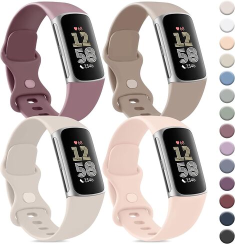 تتوافق Band Band مع Fitbit Charge 6 نطاقات / Fitbit Charge 5 نطاقات من النساء [4 حزمة] in Saudi Arabia
