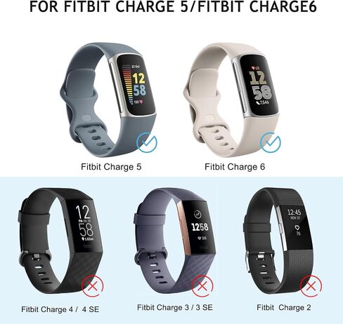 تتوافق Band Band مع Fitbit Charge 6 نطاقات / Fitbit Charge 5 نطاقات من النساء [4 حزمة] in Saudi Arabia