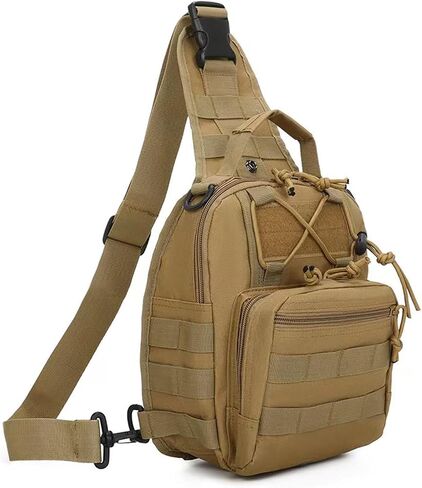 ABCAMO Tactical Sling Bag Small Crossbody Pack Chest Bag for Men Outdoor EDC Bagpack Shoulder Bag Sports Bag for Men in Saudi Arabia