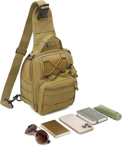 ABCAMO Tactical Sling Bag Small Crossbody Pack Chest Bag for Men Outdoor EDC Bagpack Shoulder Bag Sports Bag for Men in Saudi Arabia