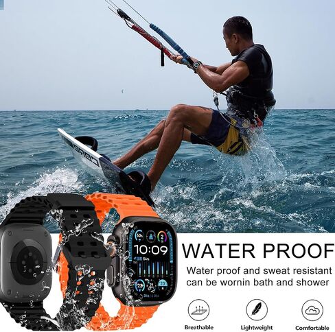 Band Silicone Sport Band - متوافق مع Apple Watch Ultra 2/Ultra Bands 49mm 45mm 44mm للنساء ، حزام ناعم مقاوم للماء لـ IWatch Ultra 2 ، IWatch Ultra Series 10 46mm SE/9/8/7/6/5 in Kuwait