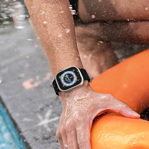 Band Silicone Sport Band - متوافق مع Apple Watch Ultra 2/Ultra Bands 49mm 45mm 44mm للنساء ، حزام ناعم مقاوم للماء لـ IWatch Ultra 2 ، IWatch Ultra Series 10 46mm SE/9/8/7/6/5 in Kuwait
