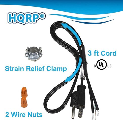 HQRP 2-Pack Garbage Disposal Power Cord Kits Compatible with InSinkErator CRD-00 Replacement fits Badger, Compact, Cover-Control-Plus, Essential, Excel, Select, Select Plus, Septic Assist, SupremeSS in Saudi Arabia