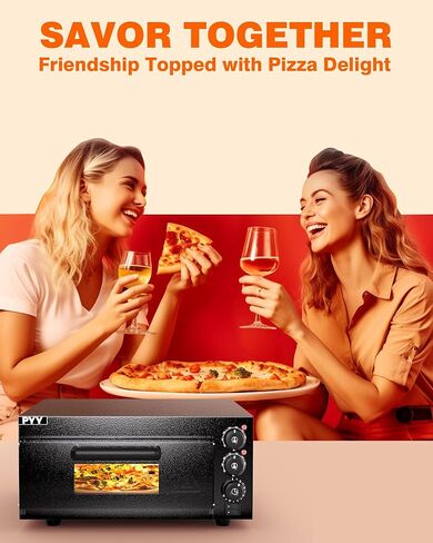 بيتزا البيتزا الداخلية PYY مع بيتزا حجر البيتزا البيتزا الفرن البيتزا التجارية الفرن 1800W مع توقيت أسود in Kuwait