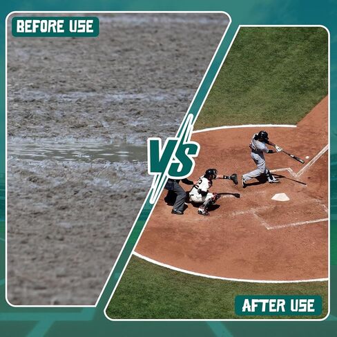 Nuanchu 4 Pack Puddle Sponge لمجالات البيسبول 16 "× 24" منصات امتصاص المياه الخضراء حقائب الفيضان الرياضية امتصاص المياه لإزالة البرك من Infoelds الرطبة in Kuwait