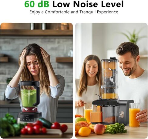 آلات عصارة الضغط البارد ، 5.3 بوصة زلالة كبيرة في التغذية الكبيرة من السهل تنظيف الفاكهة الخضار jugos احترافية Machince Machine BPA Free in Kuwait