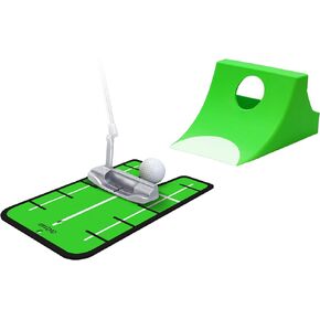 GoSports Puttster Golf Putting Hole Trainer - Alignment Aid with Cup Ramp Return System, Putt Indoors or Outdoors