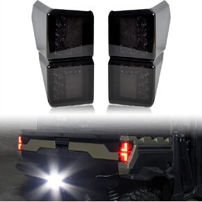 SAUTVS Ranger XP 1000 Taillights 18-24, Smoked Black LED Tail Lights Rear Brake Stop Lights for Polaris Ranger XP 1000/ Crew XP 1000/ Ranger 1000/ Ranger 1000 XP 2018-2024 Accessories (2PCS, 2413766)