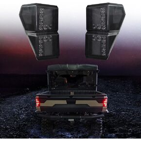 Ranger Smoked LED Tail Light Assembly, Black Rear Brake Lamp Left&Right Taillights Compatible with 2018-2023 Polaris Ranger XP/1000/Crew,Replace 2413766
