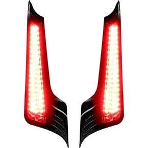 Smoked Fasica Panel Insert LED Tail Lights Motorcycle Brake Taillights Integrated Turn Signals for Harley Touring Road Glide Street Glide Road King Special