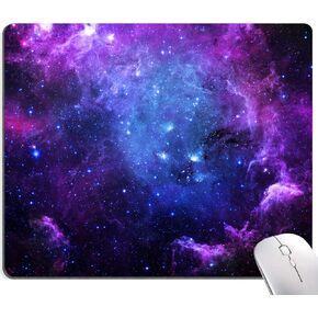 Mouse Pad, Cyan Blue Marble Mouse Pad, Washable Square Cloth Mousepad for Office Laptop, Non-Slip Rubber Base for Wireless Mouse for Computer Desk