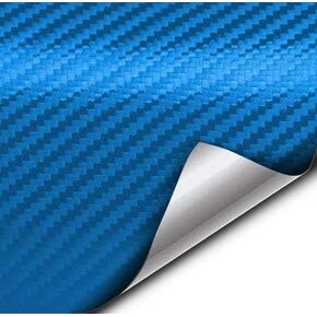 VViViD® XPO Electric Blue 3D Carbon Fiber Vinyl Wrap Roll with Air Release Technology (1ft x 5ft)