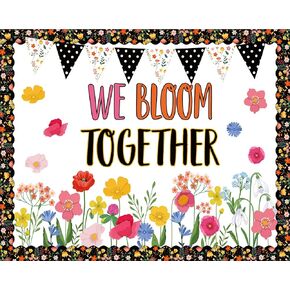 Groovy Birthday Bulletin Board Decorations with Borders Monthly Classroom Birthday Chart Daisy Bulletin Cutouts for Calendar Bloomin' Birthday Summer Classroom Decor School Supplies Wall Decor