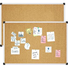 XBoard Cork Board 48 x 36, Bulletin Board Corkboard with Push Pin for Display and Organization
