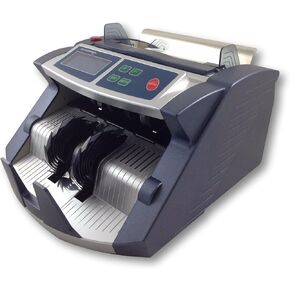 AccuBANKER AB1100PLUS Commercial Grade Digital Money Counter, Hopper Capacity 200 Bills & Speed 1,300 Bills/Min Bill Counter Machine Fast & Reliable Perfect for Small & Medium Retailers