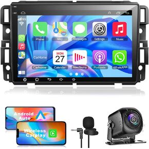 Car Stereo Radio Android 12 for Chevy Silverado GMC Sierra Buick Enclave 2007-2012, 8"IPS Touch Screen Car Radio Build-in GPS Wireless CarPlay/Wired Android Auto, 2G+32G, Backup Camera/DSP/SWC in Kuwait