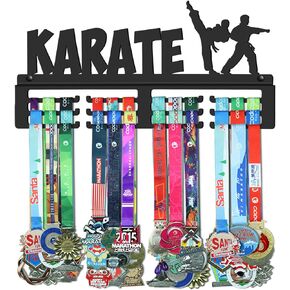 إطار رف حامل ميدالية الكاراتيه، معدن فولاذي أسود قوي، ميداليات مثبتة على الحائط in Kuwait