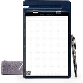 لوحة قانونية Rocketbook Orbit Legal Pad - وسادة قانونية ذكية قابلة لإعادة الاستخدام - أزرق مخضر، مبطنة/شبكة منقطة