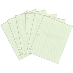 ROARING SPRING Law Ruled Letter Size Legal Gummed Pad, 6 Pack, 8.5" x 11" 50 Sheets, Green Paper