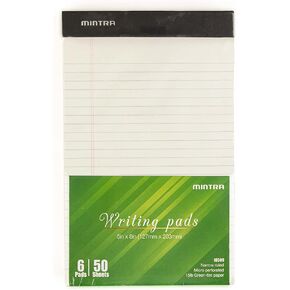 Mintra Office Legal Pads, ((Basic 6pk - (Green Paper) (8.5in x 11in (Wide Ruled), 6pk (Green Tint))