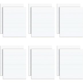 Ampad Evidence Glue Top 8-1/2 x 11 Pads, Wide Rule, White, 50 Sheets Per Pad, 12 Pack (21-112)