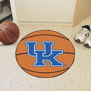 FANMATS 5162 Kentucky Wildcats Basketball Shaped Rug - 27in. Diameter, Basketball Design, Sports Fan Accent Rug - UK Primary Logo