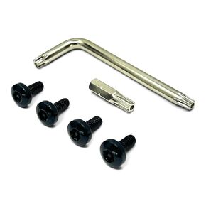 License Plate Screws for Tesla Vehicles with Antitheft Design - Rustproof Security License Plate Screw Kit for Fastening Rear Plates - Black Stainless Steel Mounting Bolts (M5-0.8 X 8mm)