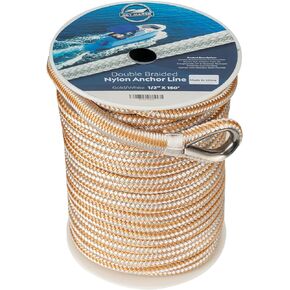 Double Braided Nylon Anchor Line with Stainless Thimble