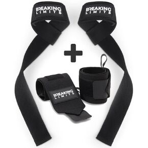 Gym Straps Weight Lifting Wrist Wraps Bundle – Workout Lifting Straps for Deadlift – Wrist Straps for Weightlifting Men & Women - Muñequeras Para Gym