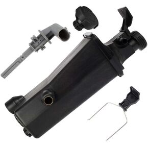 KARPAL Radiator Coolant Recovery Expansion Overflow Tank Reservoir and Sensor and Cap and Clip 17117573781 Compatible with E46 E83 E53 323i X3