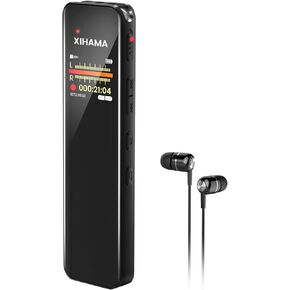 64GB Digital Voice Recorder with Playback, A-B Repeat, Variable Speed Play, Voice Activated Recorder for Lectures, Recording Monitoring, Password Protection, Recording Device, Digital Audio Recorder