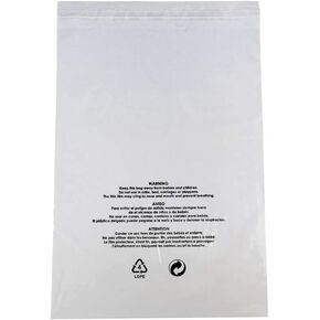 100Pack 12x15inch Self Seal Clear Suffocation Safety Warning Poly Bags 1.5 Mil,Perfect for Packaging, Shipping & FBA Shipment