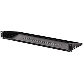 NavePoint Rack Mount Keyboard Shelf Shelves 19 Inch 1U Black 6 Inches (150mm) deep - Black