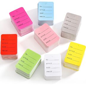 Nicunom 2000 PCS Price Tags, 1.97" x 1.38" Clothing Tags, Multi-Colors Merchandise Marking Tags Display Label for Product Jewelry Clothing Tags in Kuwait