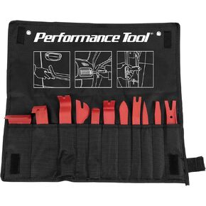 Performance Tool W80643 11Pc Trim Removal Tool Set - Car Pry Tool Kit for Easy Car Panel, Door, and Audio Trim Removal