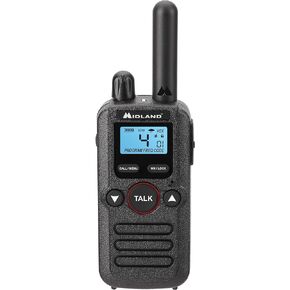 Midland – BR180 Business Radio Walkie Talkie with Ear Piece - Small and Lightweight - Security Restaurants Specialty Retail Cafes - Two Way Radio- Rechargeable
