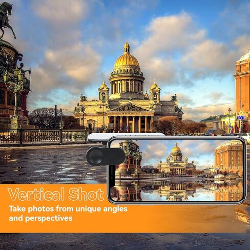 2 Pcs Smartphone Camera Mirror Reflection Clip Kit, 2023 (White+Black) Adjustable Phone Camera Mirror Reflection Clip Kit, Mirror Reflection Clip Kit, Mirror Reflection for Phone Camera in Kuwait