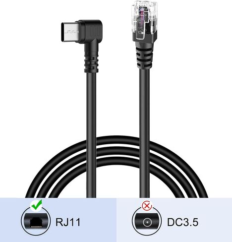 PD3.0 Radar Detector Cable,Type C to RJ11 Cable,USB-C Radar Detector Cord,for Escort Passport 7500 9500i Max360 Uniden R4 DFR8 Beltronics Cobra DualPro 360 Radenso XP etc Radar Detector(RJ11-6.56FT) in Saudi Arabia