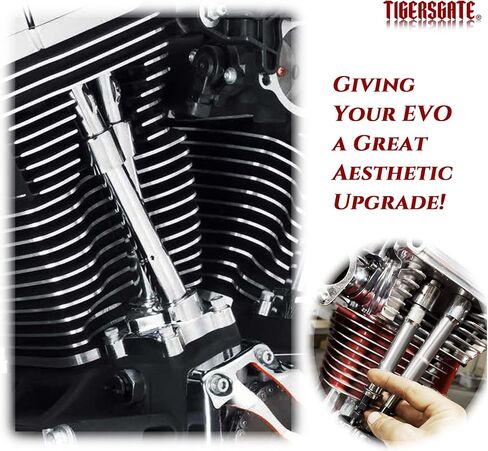مجموعة أغطية EVO Pushrods متوافقة مع 1984-1999 Harley Evolution Chrome in Kuwait