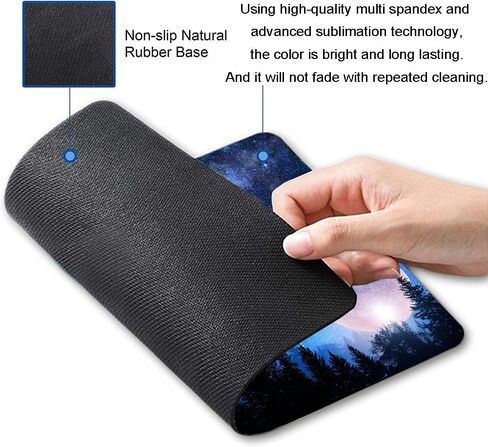 Mouse Pad, Cyan Blue Marble Mouse Pad, Washable Square Cloth Mousepad for Office Laptop, Non-Slip Rubber Base for Wireless Mouse for Computer Desk in Saudi Arabia