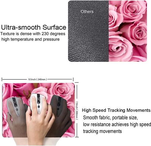 Moon Illuminating The Clear Blue Ocean Design Mouse Pad, Mouse Mat Square Waterproof Non-Slip Rubber Base MousePads for Computer Laptop Men Women Kids in Kuwait