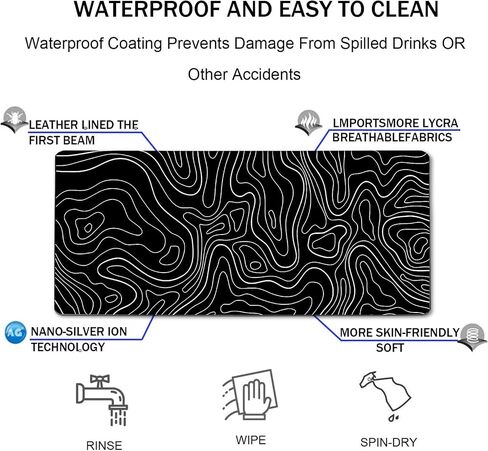 Large Mouse Pad, Gaming Mouse Pad, Big Mouse Pad, Durable 31.5"x15.7" Large XL Extended Waterproof Non-Slip Base Long Keyboard Mouse Pad with Stitched Edges for Office Gaming, Black in Saudi Arabia