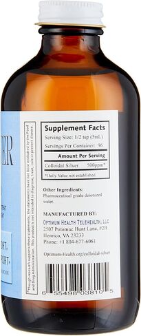 BIOSILVER | Colloidal Silver Liquid | 500 ppm, Extra Strength, 8 oz with Spray Bottle | Immune & Stem Cell Support | Wound Care & Superior Healing in Saudi Arabia