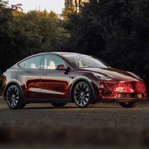 Red Forged Gloss Carbon Fiber Vinyl Wrap Roll Stretchable Decal Sticker Film Sheet Air Release DIY Decoration Vinyl in Saudi Arabia